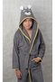 100% Cotton Figured Hooded Children's Bathrobe (Age 3-12 Years) - 2