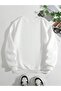 Women's White Italia Portofino Printed Crew Neck Sweatshirt - 3