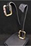 Women's Gold Color Square Earrings - 3