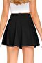 Flared Mini Short Skirt Skirt with Shorts Inside Bell Waist Elastic - 2