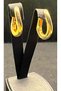 Women's Gold Color Ellipse Earrings - 3