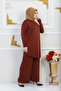 New Season Trousers Tunic Double Set Lycra Cotton Fabric Flexible Comfort Model Stylish Hijab Set - 5