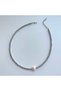 Natural Hematite Stone and Real Natural Pearl Necklace - 3
