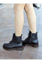 (Rio) Real Leather Lace-Up Zippered Serrated Sole Orthopedic Boots - 2