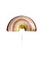 Retro Rainbow Foil Balloon with Retro Ice Cream Heart, Brown Numbers and White Bow for 1 Year Old - 3
