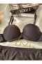 Basic Corded Patterned Supported Black Bra Set - 6