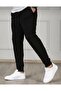 Men's Black Slim Fit Jogger Pants - 2