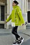 Soft Cashmere Coat with Embroidery Detail and Scarf Oil Green Jacket - 2
