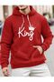 سويت شيرت بغطاء للرأس مكون من 2 خيوط من الصوف من King مع جيوب