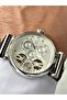 Semi-Automatic Mechanism 5 Atm Water Resistant Leather Cord Steel Case Men's Wristwatch 1270.02