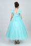 Children's Tulle and Guipure Patterned Evening Dress Graduation Wedding Outfit 11 Years-12 Years-13 Years-14 Years - 6