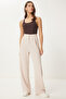Lycra Comfortable Palazzo Knitted Trousers Cream Lrv0019 - 2