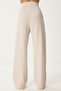 Lycra Comfortable Palazzo Knitted Trousers Cream Lrv0019 - 6
