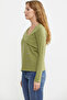 Collar Detailed Knitwear Sweater - Green - 4