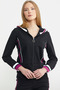 Colorful Piping Detailed Jogger Tracksuit Set - Black - 2