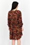 Women Floral Print Mini Dress, Black - 4