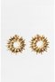 Za Brand Gold Metal Sun Earrings - 3