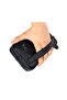 Men's Black Luxury Hand and Wristband Belted Portfolio Handbag - 2
