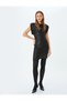 Sequin Sequined Padded Boat Neck Bat Sleeve Mini Dress