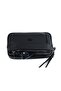 Men's Black Luxury Hand and Wristband Belted Portfolio Handbag - 6