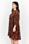 Women Floral Print Mini Dress, Black - 3
