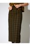 X Selected by Melis Ağazat - Standard Waist Midi Length Stoned Plaid Pencil Skirt - 6