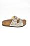 S777528302 Beige Suede Women's Slippers - Stone Detailed - 5