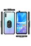 Huawei P Smart Pro 2019 Compatible Case with Transparent Back and Protective Ring - Red - T13286 - 8