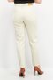 Women Mom Fit Plain Stretchable Jeans, Beige - 2