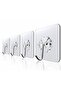 4Pcs 6x6cm Transparent Strong Self Adhesive Door Wall Hangers Heavy Load Bearing