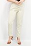 Women Mom Fit Plain Stretchable Jeans, Beige