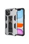 iPhone 11 Compatible Case Protective Volve Cover with Foldable Stand - Gray - T14104