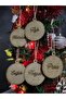 Christmas Tree Decorations Beautiful Wishes Set of 5 Oval Model Wooden New Year Tree Ornament Meaningful Quotes - 2