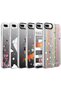 حافظة متوافقة مع هاتف iPhone 8 Plus / iPhone 7 plus، غطاء صلب فضي بنمط سطح لامع - 3