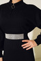 15900 Hijab Knitwear Dress - Black - 3