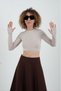 Mink Finger Detailed Crop Blouse - 2
