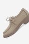 Women's Beige Nubuck Genuine Natural Leather Lace-Up Oxford Shoes, Size 36-41 - 5