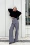 Gray Hera Elastic Waist Pocket Palazzo Women's Trousers - 2