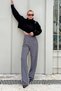 Gray Kate Velcro Waist Comfortable Women's Palazzo Trousers - 4