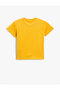 Slogan Printed Short Sleeve T-Shirt Cotton Crew Neck - 2