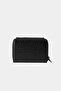 3802 Genuine Leather Small Women's Wallet Croco Black - 8