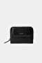 3802 Genuine Leather Small Women's Wallet Croco Black - 4