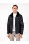 Navy Blue Faux Leather Coat 50300555-200