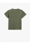 Slogan Printed Short Sleeve T-Shirt Cotton - 2