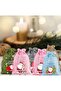 New Year's Colorful Christmas Themed 3-Piece Jute Straw Sack Pouch