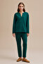 Sports Knitted Blouse with Pocket Detail - 2