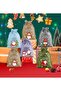New Year's Colorful Christmas Themed 3-Piece Jute Straw Sack Pouch - 3