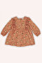 Baby Girl Ruffle Detailed Patterned Tile Dress