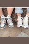 2 Pairs of Magnet Couple Socks (a Pair of Black a Pair of White) - 6