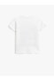 Cotton Short Sleeve Dinosaur Printed T-Shirt - Crew Neck - 2